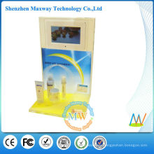 counter display with 7 inch lcd ad screen
